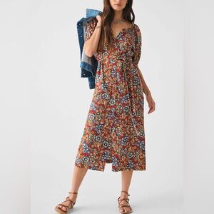 Faherty Carmel Linen Dress Size S
